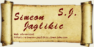 Simeon Jaglikić vizit kartica